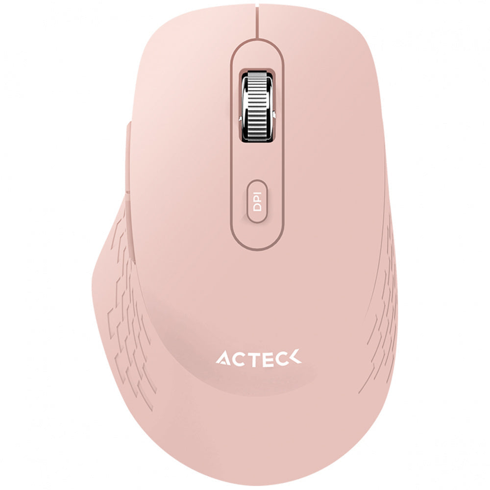 Mouse Acteck Optimize Edge Mi460 / Inalambrico / Receptor Usb / Laser / Click Silencioso / 1500 Dpi / Rosa / Ac-934107