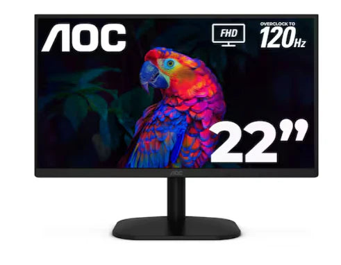 Monitor Led Aoc 22B35Hm23 / Color Negro / Panel Va 21.5 / Hdmi Y Vga / Aspecto 16:9 / Tiempo De Respuesta 4Ms  / 120 Hz / Vesa 100X100 Mm / 1920 X 1080 Contraste 20,000,000:1 / Brillo 250 Cd/M2