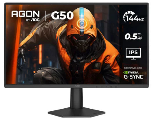Monitor Gamer Aoc 24G50F / Panel Ips / 24 Pulgadas / Hdmi / Displayport / Aspecto 16:9 / Tr 0.5 Ms / Adaptive Sync / 144 Hz / 1920 X 1080 / Brillo 300 Cd/M2 / Vesa 100X100 Mm/ Color Negro