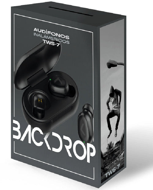 Audifonos Inalambricos Bluetooth Backdrop Tws-7 Color Negro