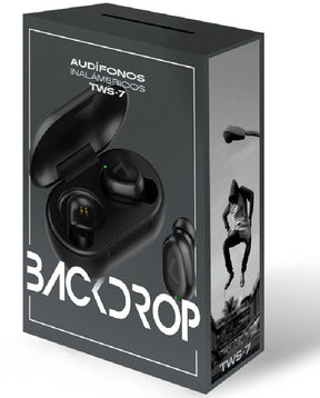 Audifonos Inalambricos Bluetooth Backdrop Tws-7 Color Negro