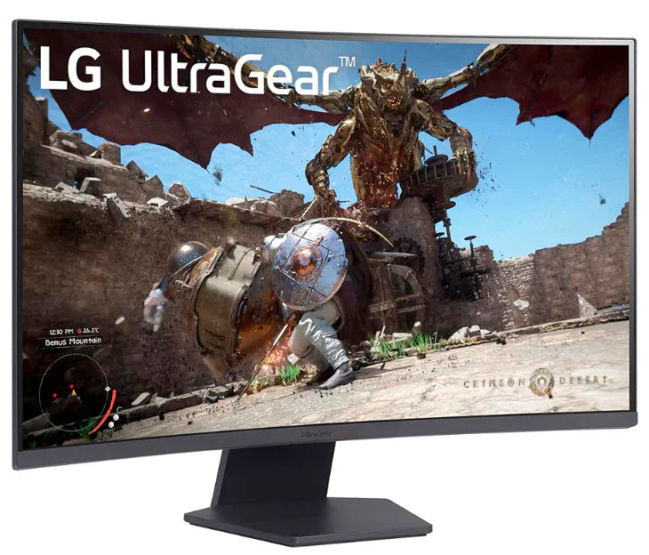 Monitor Lg Ultragear 32Gs60Qc Gamer Curvo Qhd 31.5,Panel Va, 2560X1440, 180Hz, Tr 1Ms, Curvatura 1000R, Hdr10, Amd Freesync, Aspecto 16:09, Contraste 3000:1, Displayport, Hdmi, Montaje 100X100