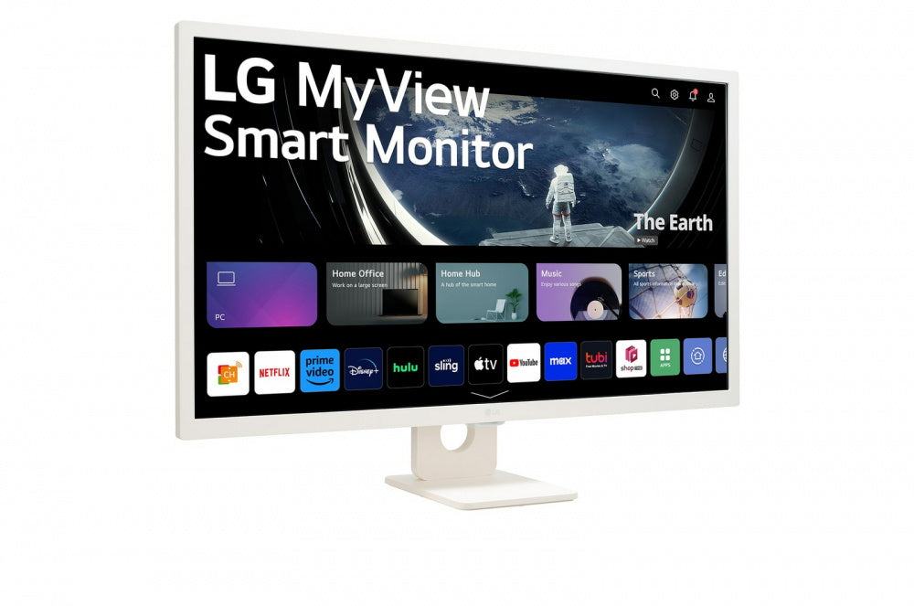 Monitor Lg Full Hd Ips 31.5,Smart Web Os 32Sr50F-W,1920X1080,Asp 16:9,Gama Srgb 99%,Brillo 250Nits,Tr8Ms,Contr.1200:1,Hdmi,Usb-A,Hdr10,Bluetooth,Altavoz 5Wx2,Montaje Pared 100X100.