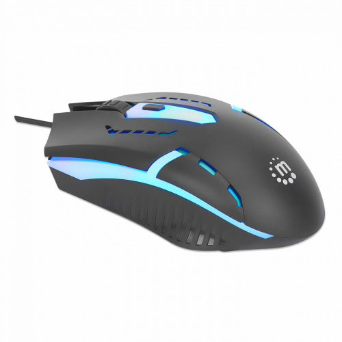 Mouse Gamer Manhattan Óptico 190206, Alámbrico, USB-A, 1500DPI, Negro
