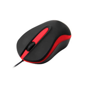 Mouse Optico Quaroni Alambrico Color Rojo 1200 Dpi