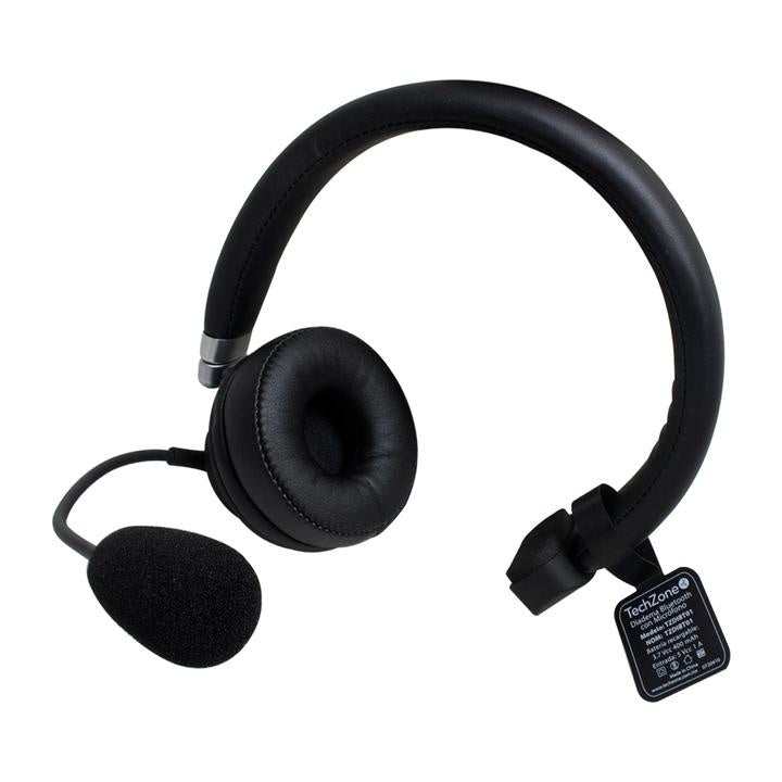 Diadema Techzone Tzdibt01 Monoaural Inalambrica Bluetooth Recargable Negro