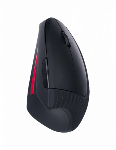 Mouse Ergonómico Techzone Vertical TZMOUINA-06, Inalámbrico, USB, Negro